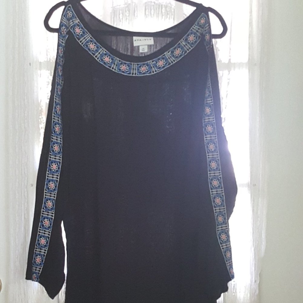Ava + Viv Open Sleeve Tunic Blouse 4X